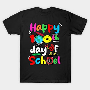 Happy 100Th Days Of School Teacher And Student T-Shirt